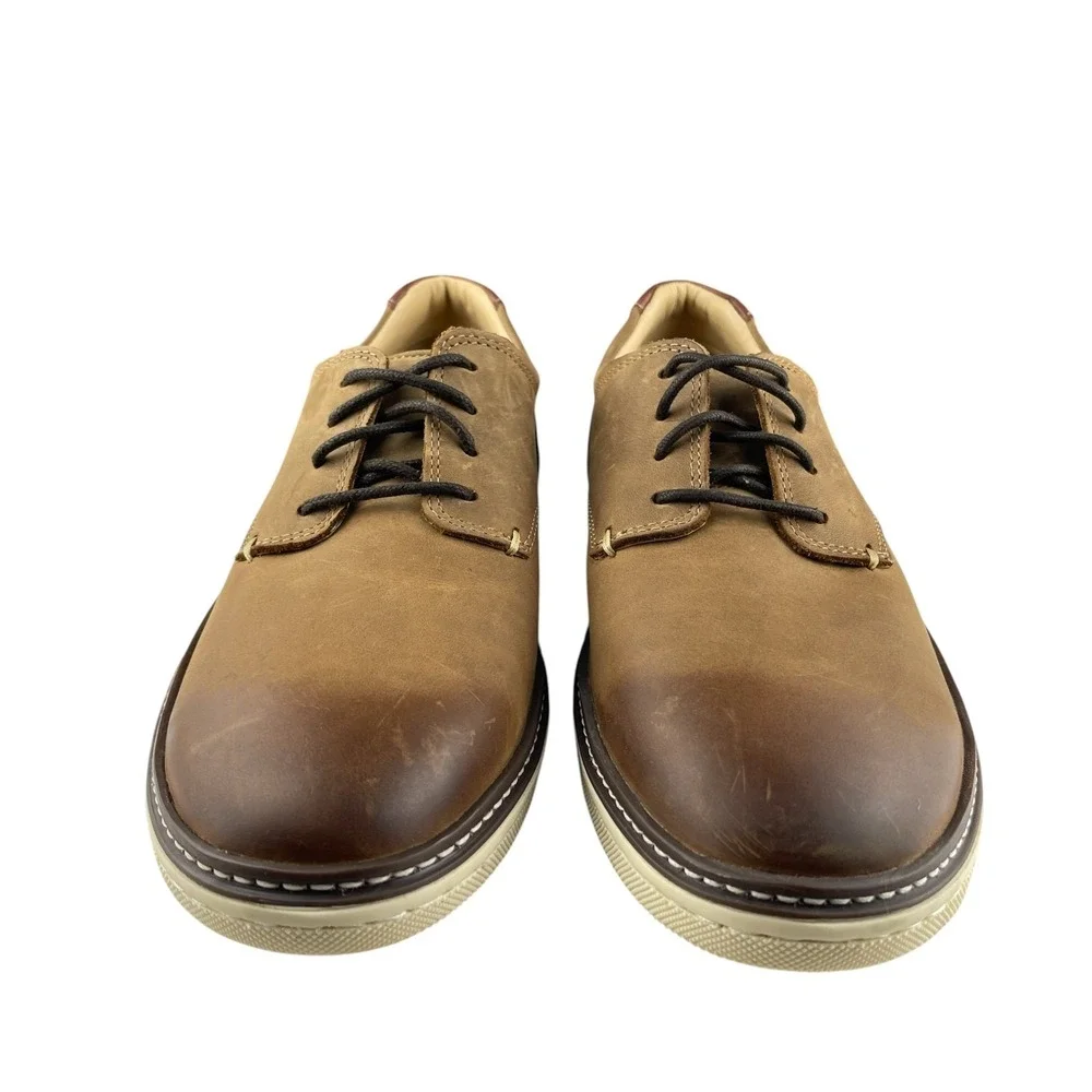 Johnston Murphy J&M Men's Oxford Shoes 8.5M Brown Sheepskin Leather Preppy